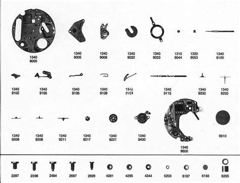 Omega Watch spare parts catalogue